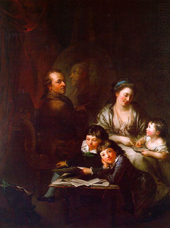  Anton  Graff The Artist's Family before the Portrait of Johann Georg Sulzer china oil painting image